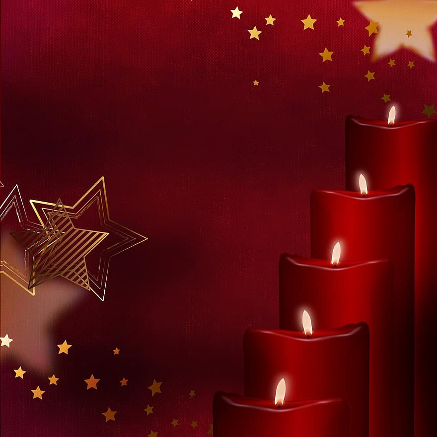 Christmas, Christmas Time, Candles, Star, Mood, Advent