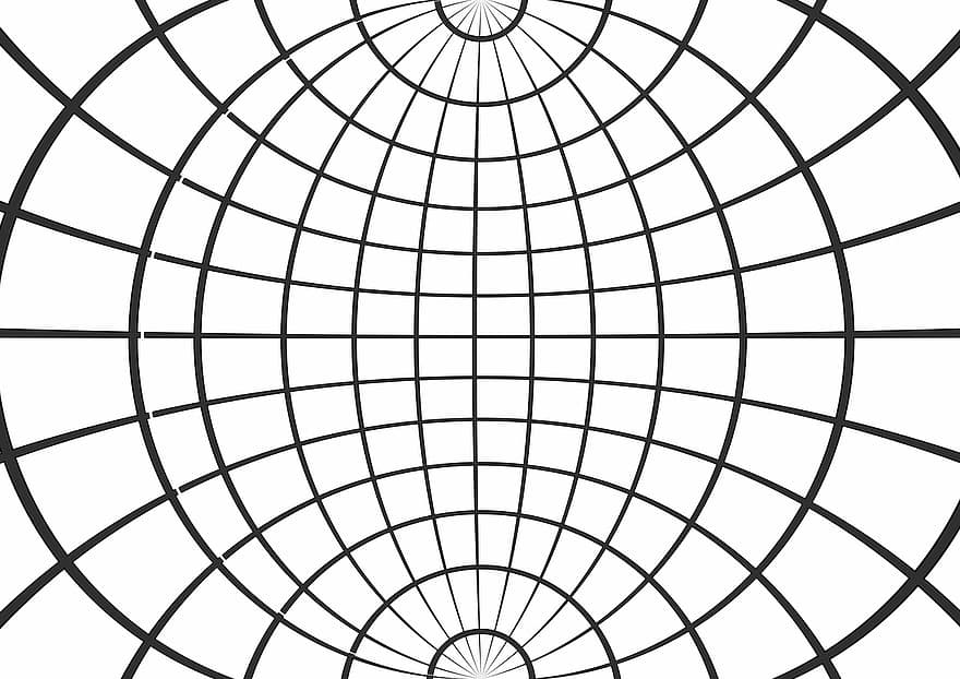 symmetria, piiri, maa, laajeneminen, renkaat, pituuspiiri, pyöreä, keskusta, keskimmäinen, ruudukko