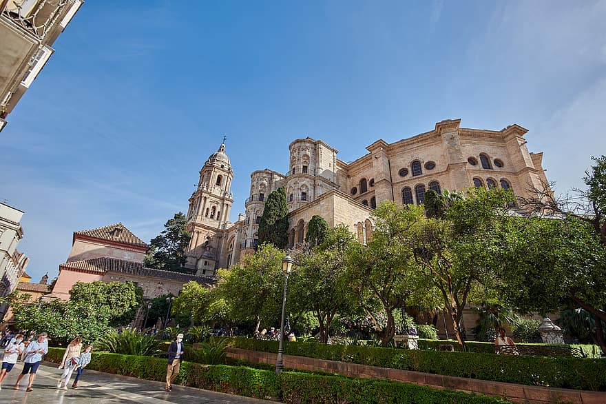 kathedraal, kerk, tempel, Malaga, architectuur, historisch, religie