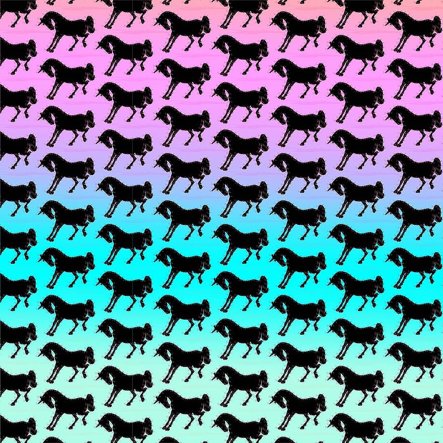 Digitales Einhorn-Papier, Regenbogen-Ombre, Einhorn, Einhorn-Muster, Hintergrund, Papier-, mythisch, magisch, Mädchen, Pony, Tier