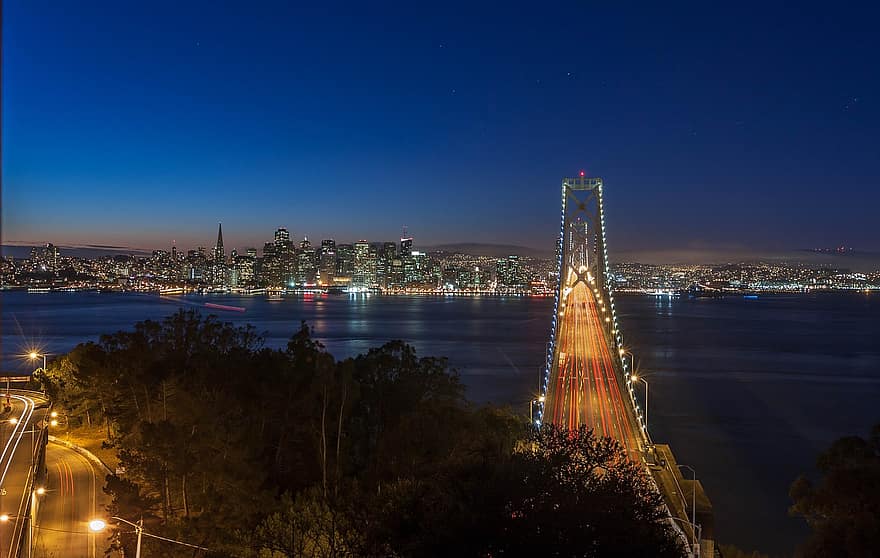 jembatan teluk, San Fransisco, Amerika Serikat, tengara
