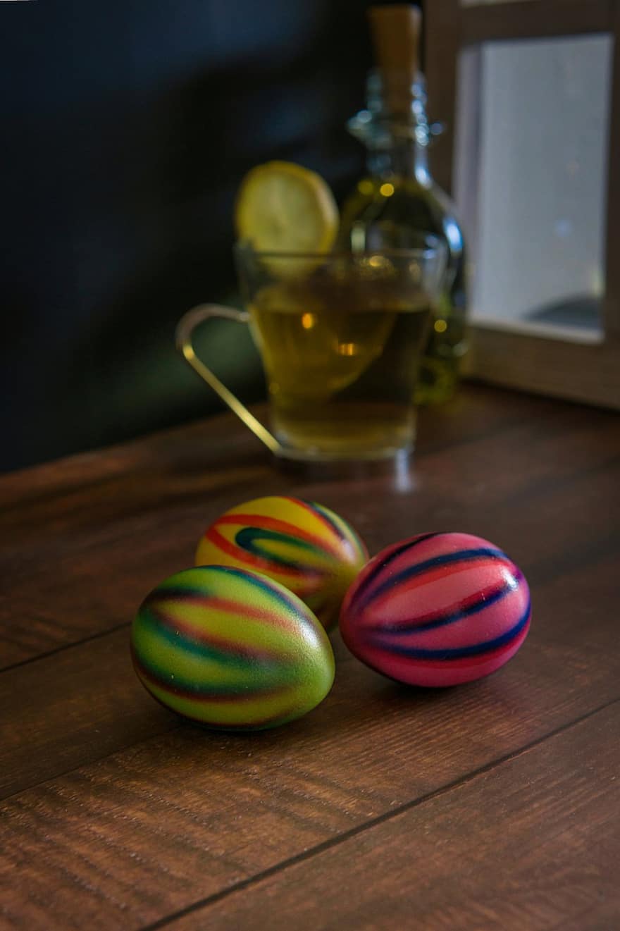 Telur Paskah, telur, masih hidup, telur yang dicat, telur ayam, festival paskah, beraneka warna, kayu, multi-warna, merapatkan, warna hijau