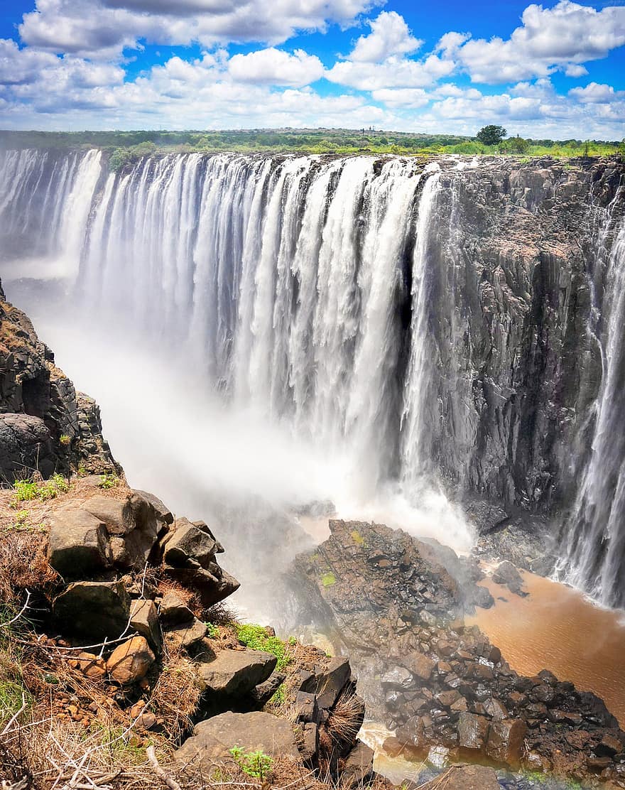 la nature, Les chutes Victoria, Voyage, exploration, en plein air, Zimbabwe, Afrique, cascade