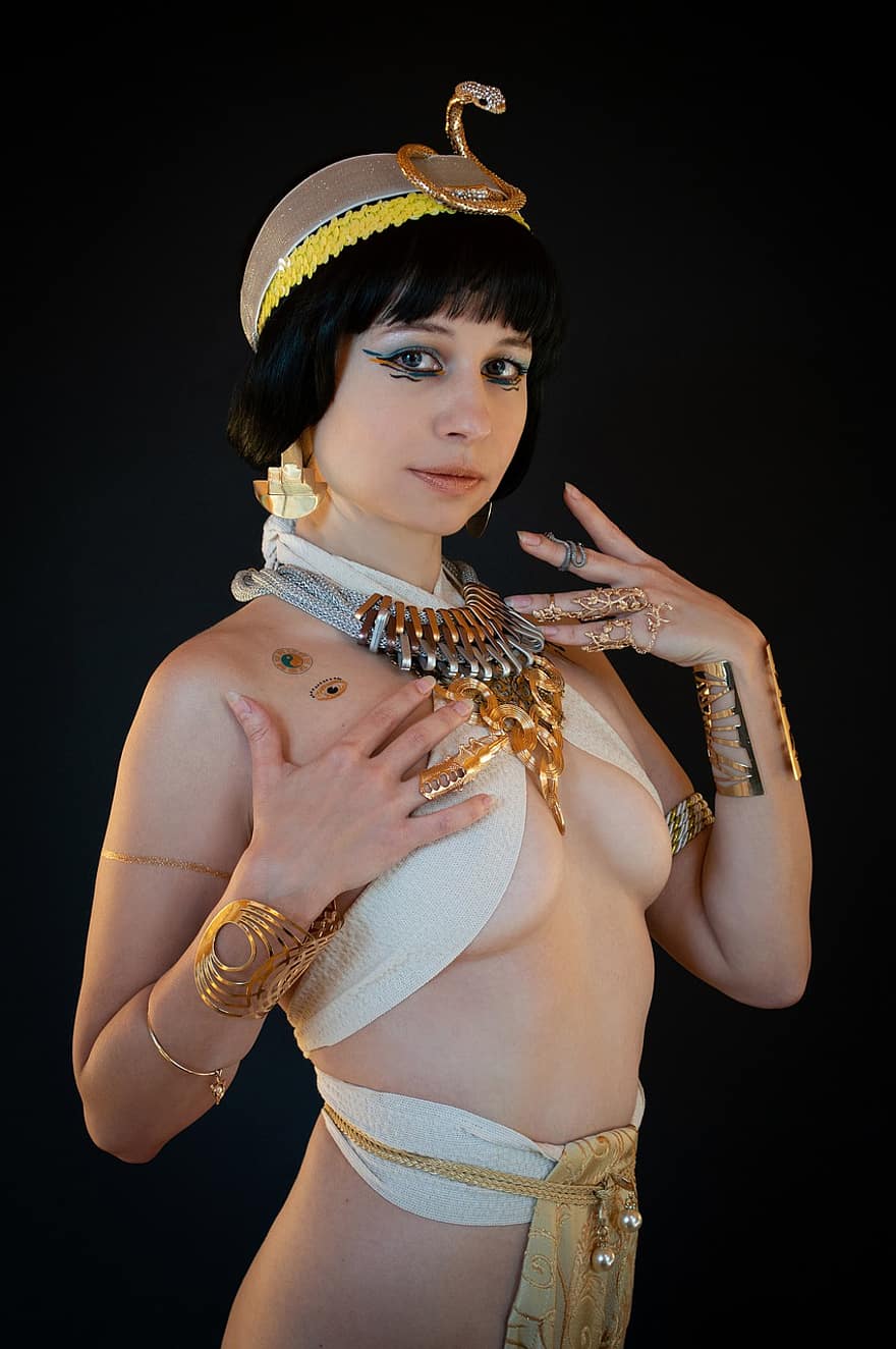 mujer, cleopatra, Egipto, Imagen de cosplay, oriental, egipcio, antiguo Egipto, reina, Reina egipcia, faraón, figura