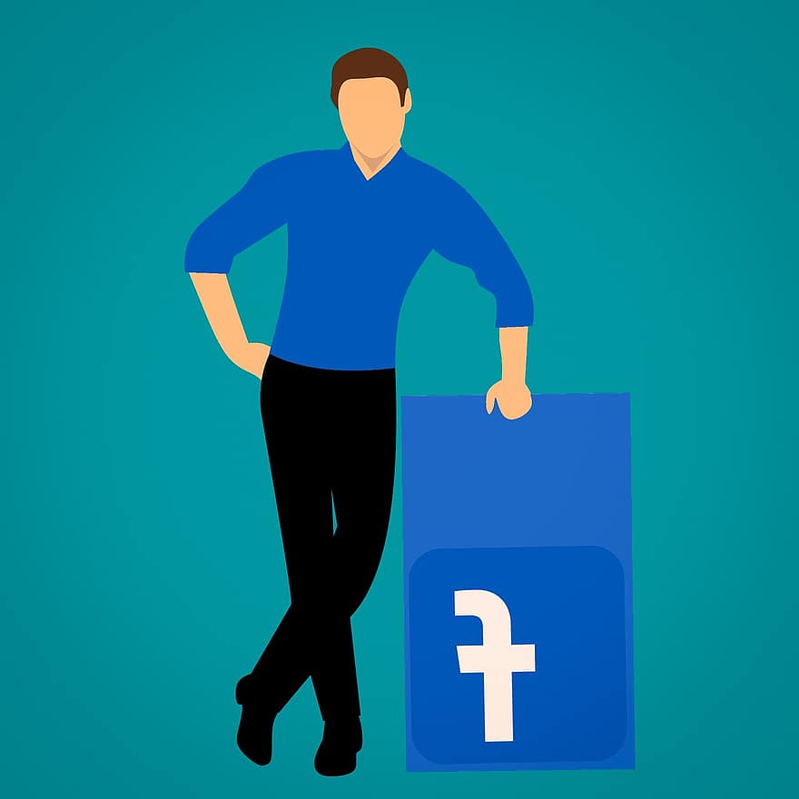 facebook, sosial, media, profil, som, dele, kommentarer, skilt, flat, symbol, sett