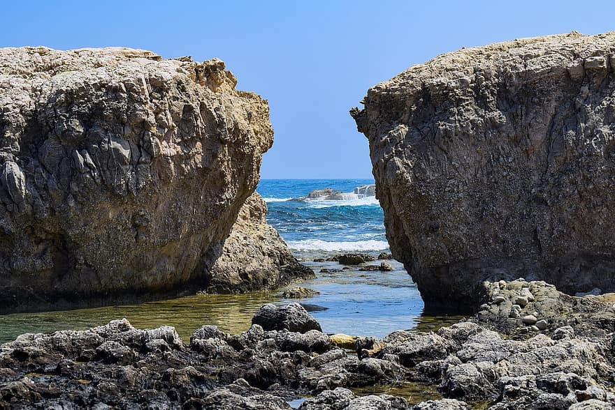 rock, Costa rocosa, mar, naturaleza, costa, viaje, geología, erosión, playa, cuevas marinas, desierto