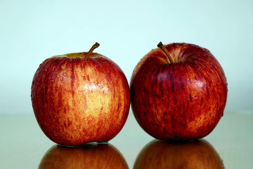 buah, apel, organik, sehat, segar