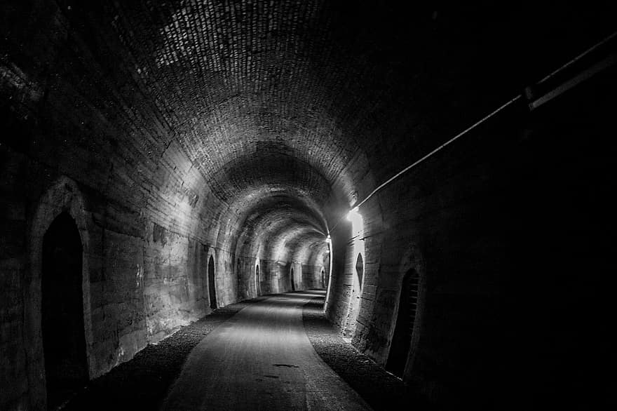 tunnel, récit, chemin de fer, Eifel, mysticisme, tunnel ferroviaire, foncé, architecture, souterrain, effrayant, à l'intérieur