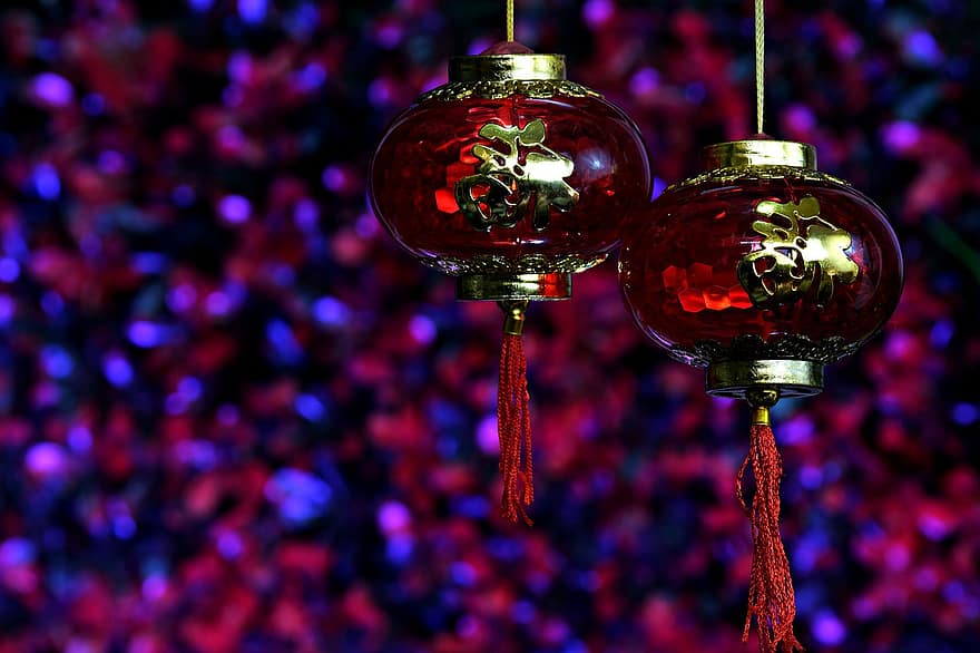 kinesiska lyktor, lyktor, kinesiskt nyår, röda lyktor, Lampion, traditionell, kinesisk, kultur, dekoration, firande, skinande