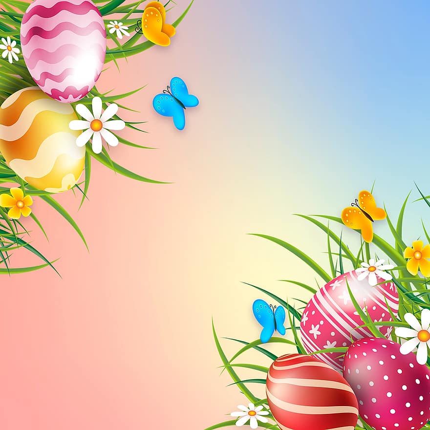 Pâques, Oeuf, œuf de Pâques, collection est, religion, fête de pâques, heureux, Contexte, multicolore, fixé, fête