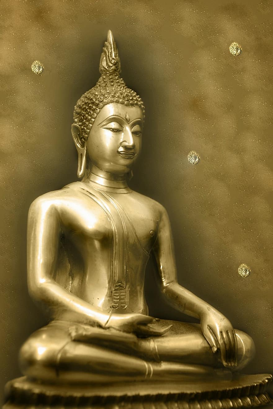 фон, безтурботний, Будха, золото, релігія, творчий, таємний, Новий вік, Будда, духовний