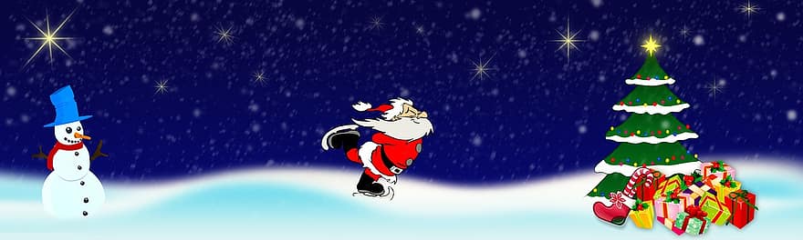 рождество, Дед Мороз, Снеговик, дары, смешной, коньки, Николай, снег, Звездное Рождество, снежинки, шаблон