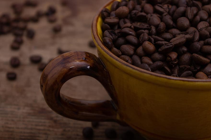 кава, квасоля, насіння, чашка, кофеїн, кафе, аромат, смажений, їжа, напою, коричневий