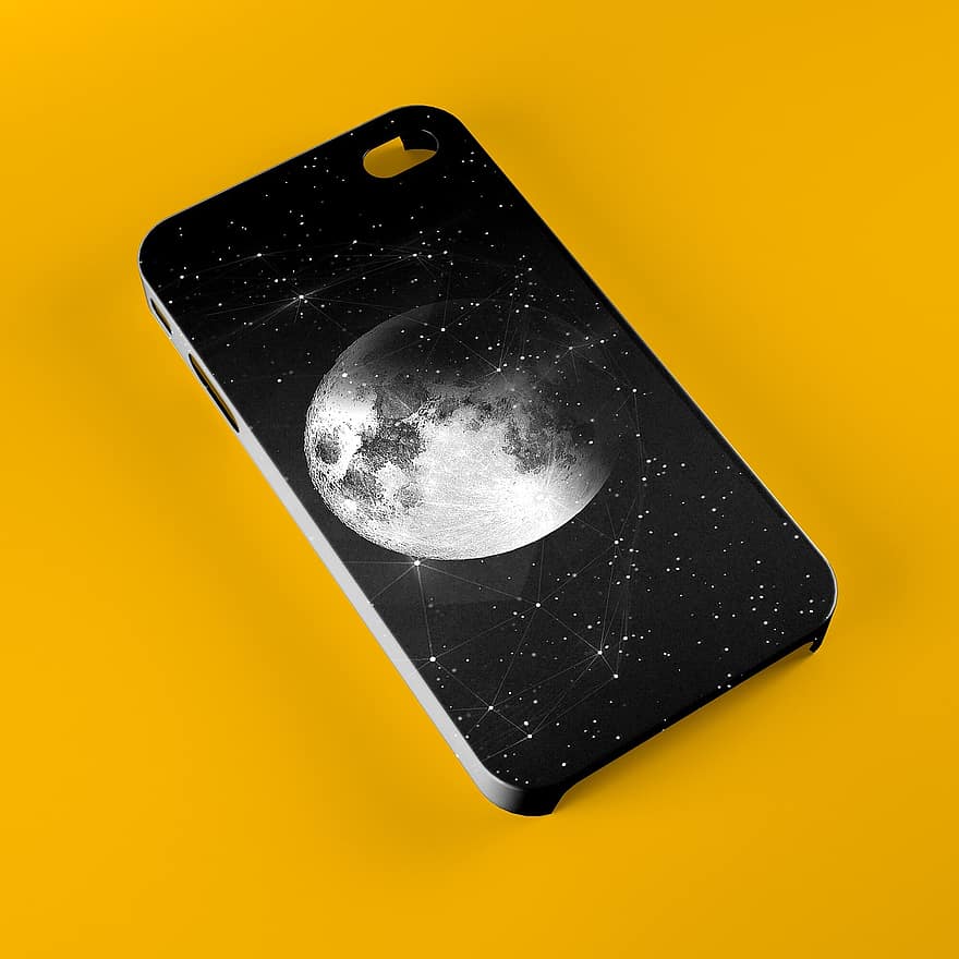 звездное небо, Луна, Корпус мобильного телефона