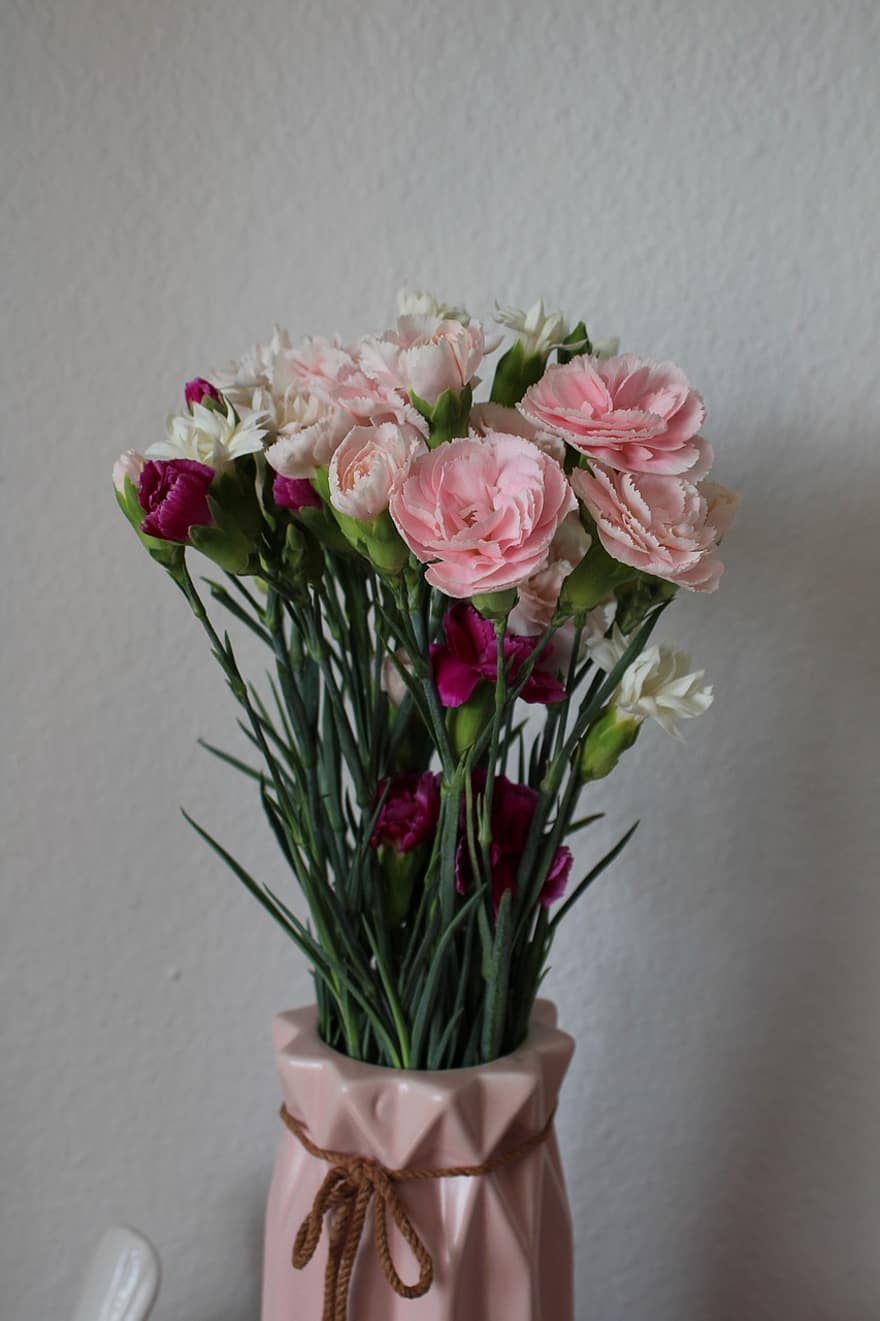 flores, vaso, decoração, Flor, flor, plantar