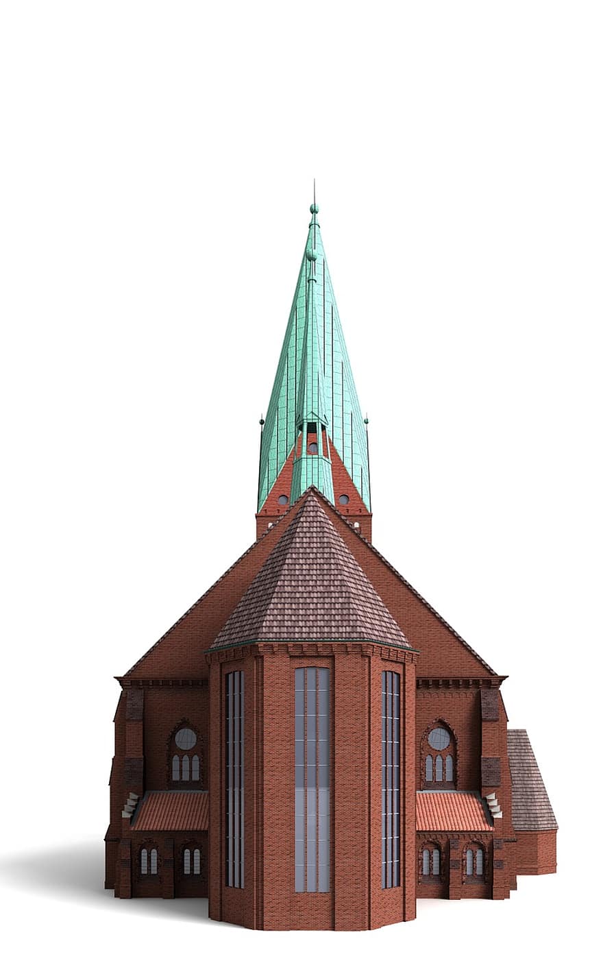 Chiesa, Kiel, costruzione, Luoghi di interesse, storicamente, turisti, attrazione, punto di riferimento, facciata, viaggio, città