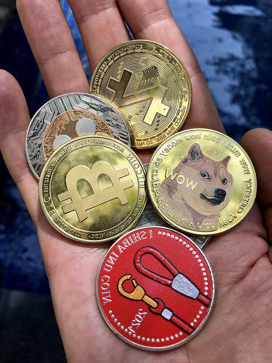 crypto, bitcoin, blockchain, palička, shiba, dóže, vlnění, xrp, finance, mince, měna