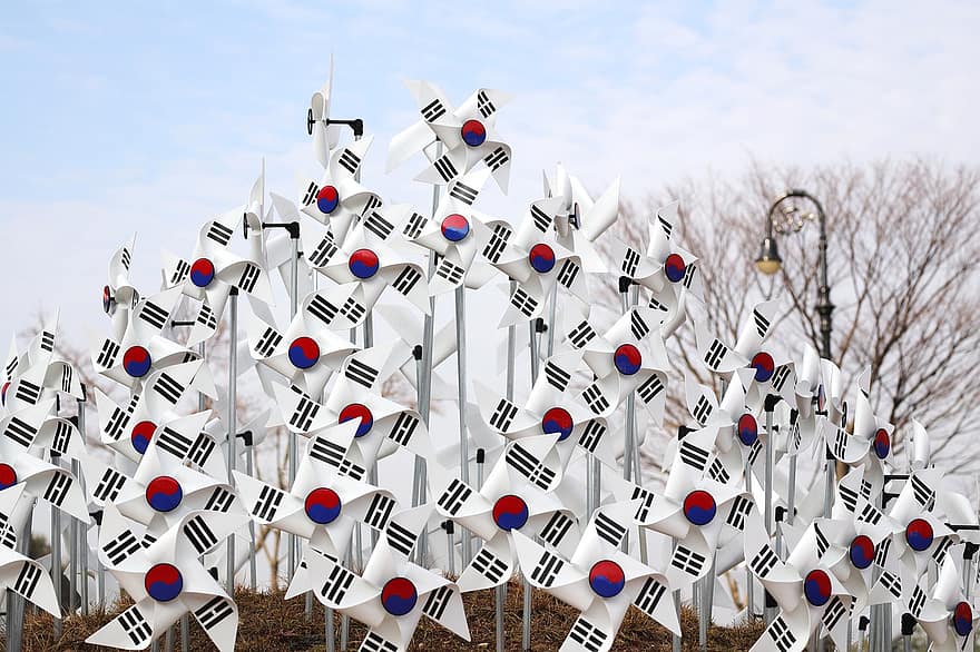 바람개비, 한국 국기, 깃발, 태극기, 대한민국 국기, 상징, 대한민국