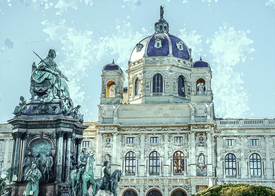 muzeum, cestovat, Vídeň, muzeum kunsthistorisches, budova, architektura, prázdnin, cestovní ruch, prohlížení památek