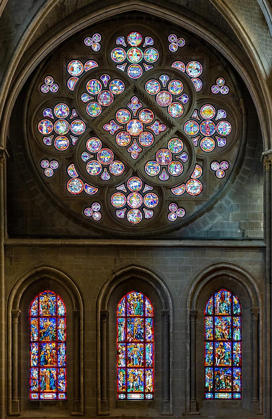 vindue, farvede glas, kirke, katedral, jesus, piskning, kronen af ​​torner, religion, Kristus