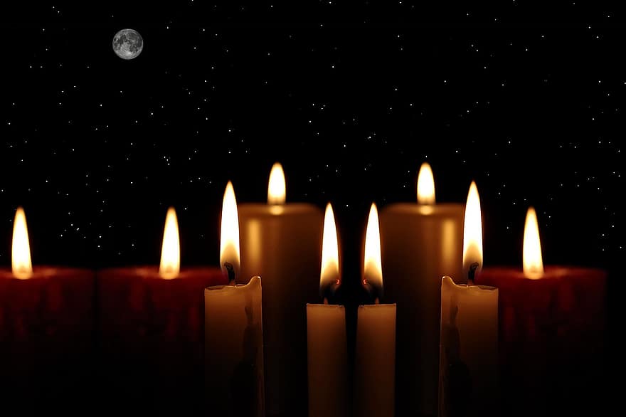 ніч, темрява, тиша, пам'яті, дуель, ностальгія, свічки, ніч повного місяця