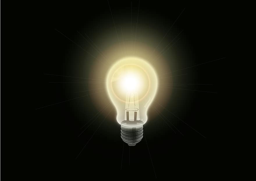 電気技師、光、電気の、エネルギー、パワー、エンジニアリング、ランプ、点灯、アイディア、ダーク、ブラックエナジー