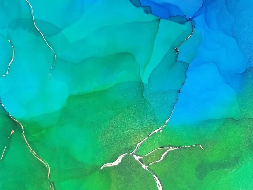 Watercolor, Paint, Art, Painting, backgrounds, blue, abstract, creativity, illustration, multi colored, green color