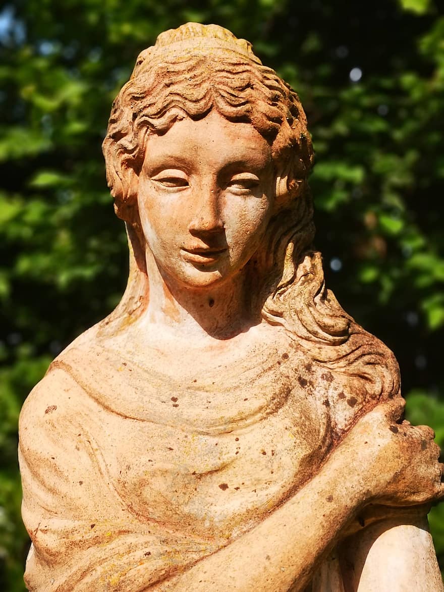 Greek, Goddess, Statue, Garden, sculpture, religion, christianity, spirituality, old, cultures, famous place