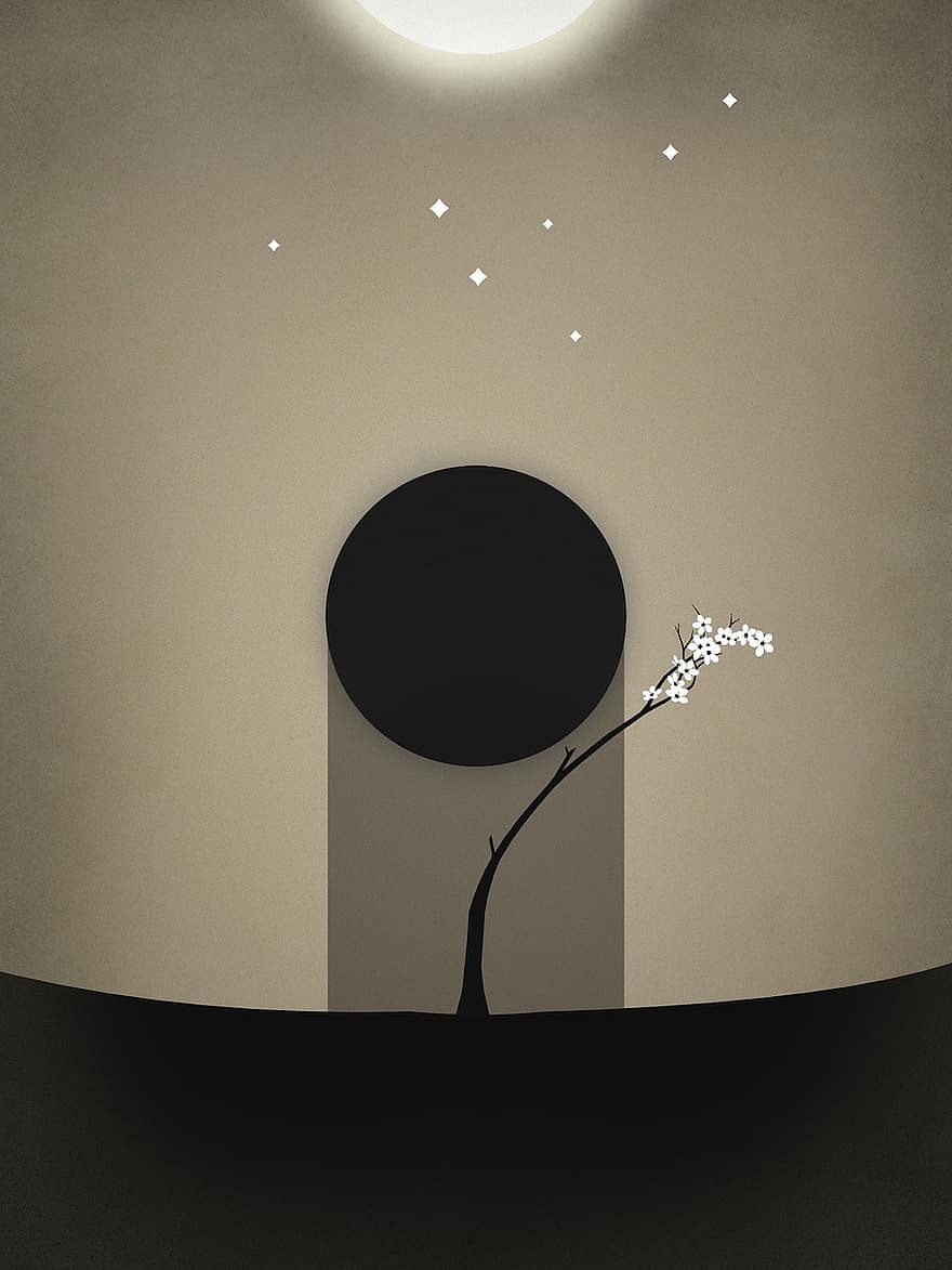 Courage, Growing Up, Light, Moon, Tree, Spring