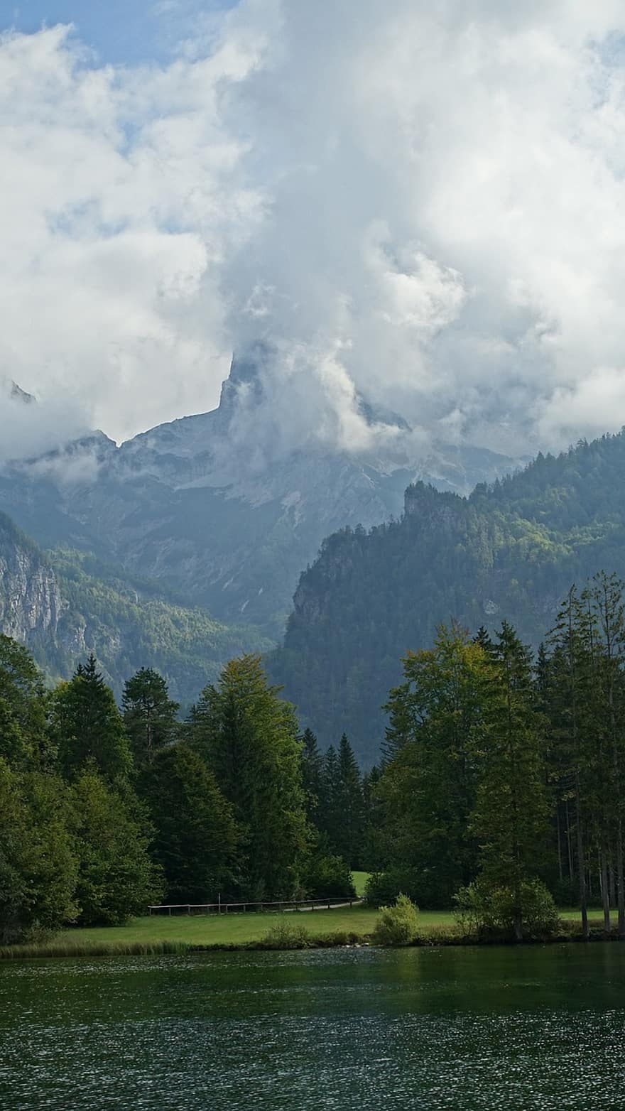 بحيرة ، الجبال ، النمسا ، طبيعة