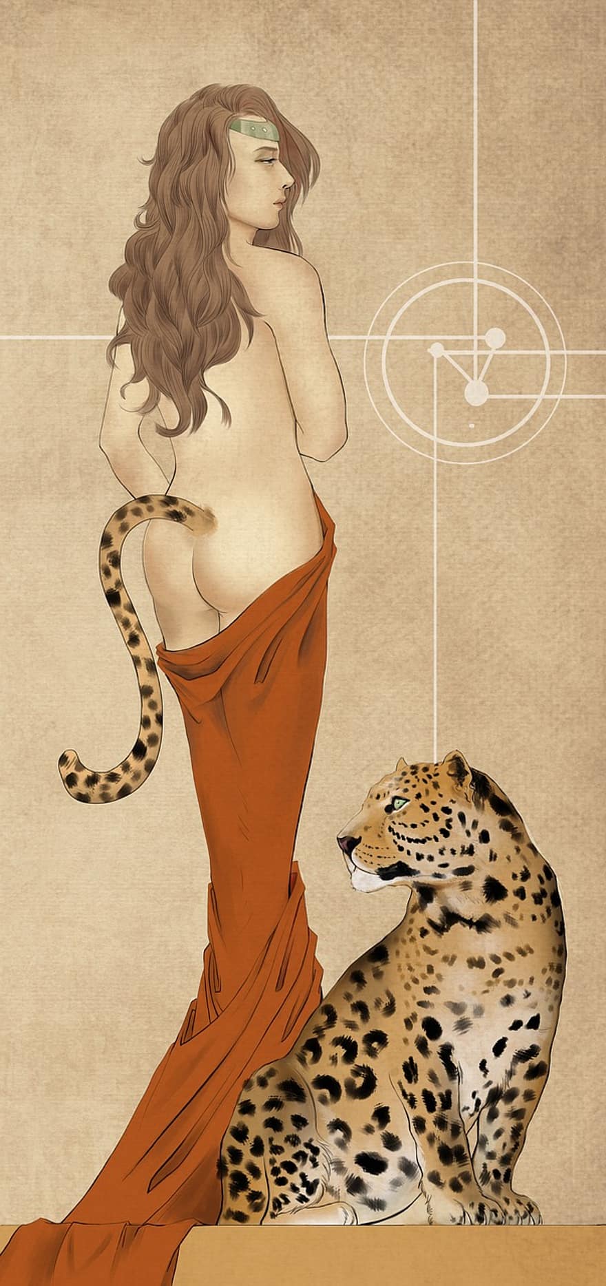 Lännen Kuningatar Äiti, Leopardin häntä, harjalintu, Muinainen kiinalainen mytologia