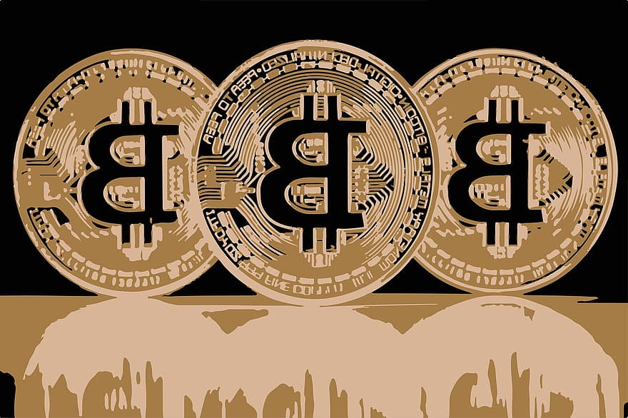 Bitcoin, Criptomonedă, moneda de internet, semn, monedă, bani, pentru proiectare, simbol, pungi de talie, pungă, monede