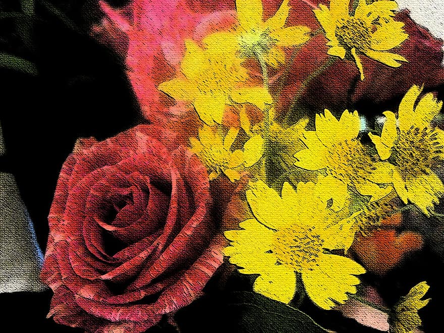 mawar, bunga-bunga, buket, bau, musim semi, mekar, romantis, perayaan