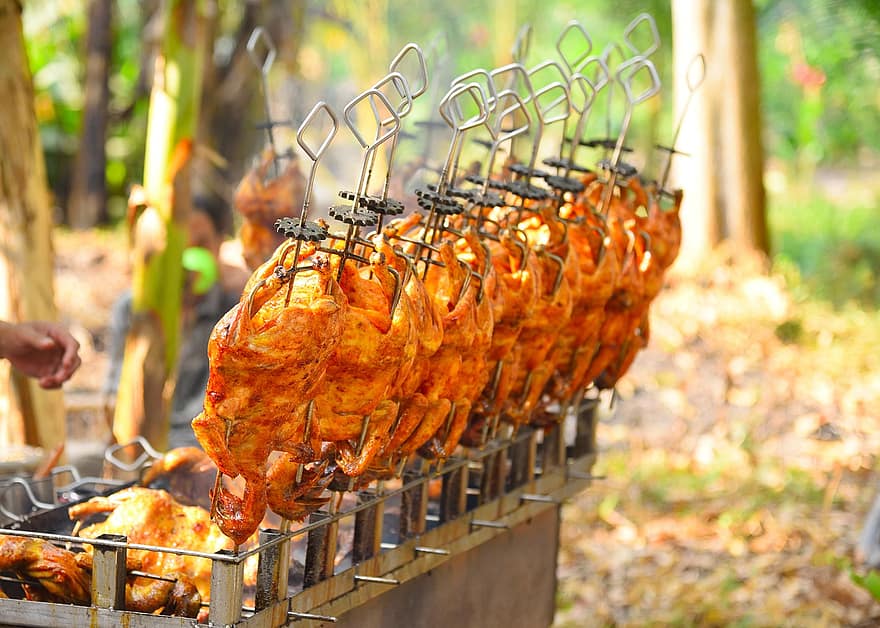 Grilling, Chicken, Outdoors, Grill, Grilled Chicken, Food, Rustic Cuisine, Dish, Meal, Grilled, Cooked