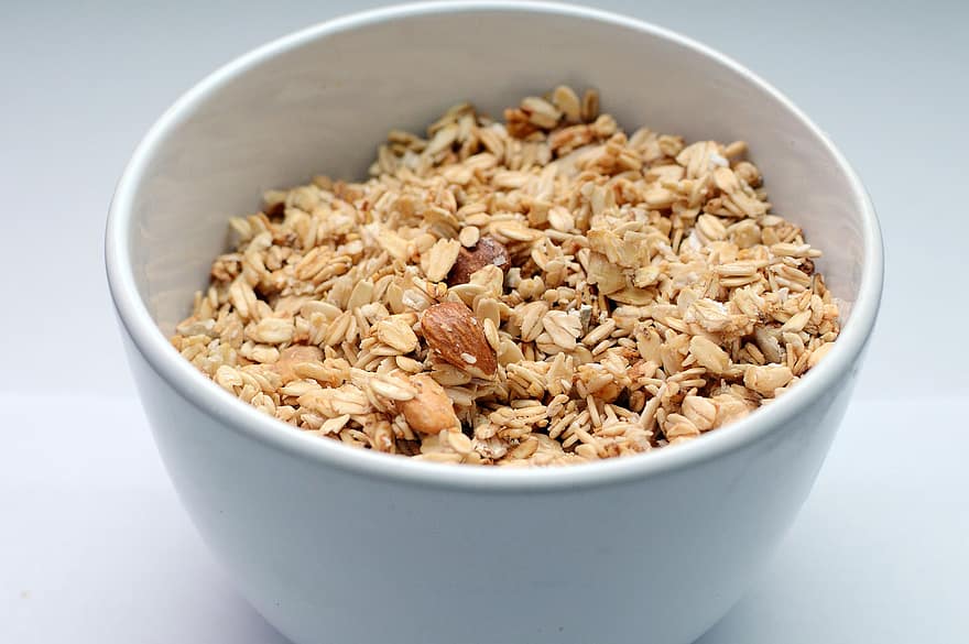 Granola, Breakfast, Oats, Healthy, Organic, food, close-up, bowl, healthy eating, meal, freshness