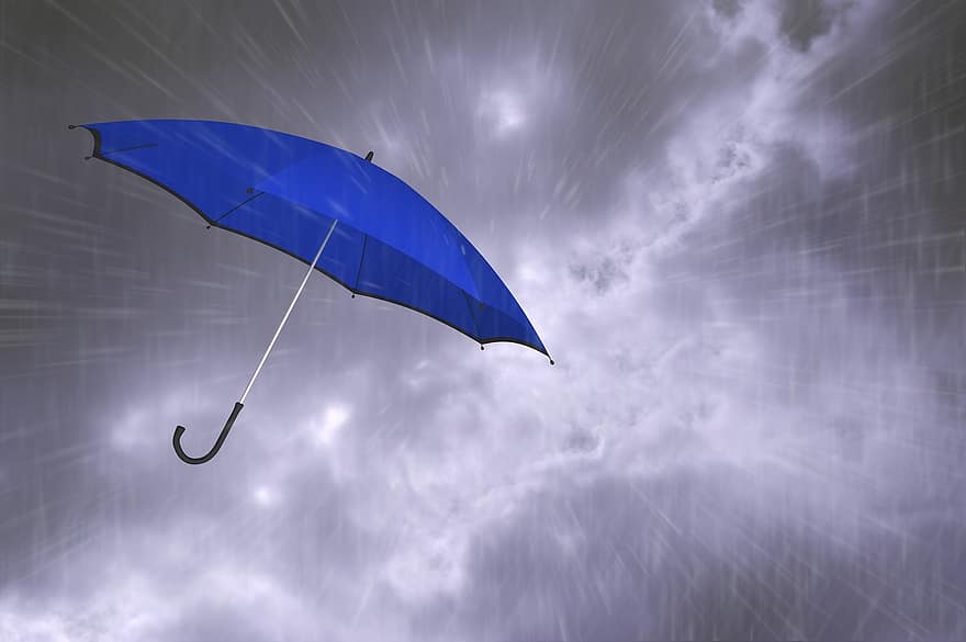 Storm, Umbrella, Overcast, Rain, Weather, Sky, Cloud, Meteorology, Wet, Nature, Protection