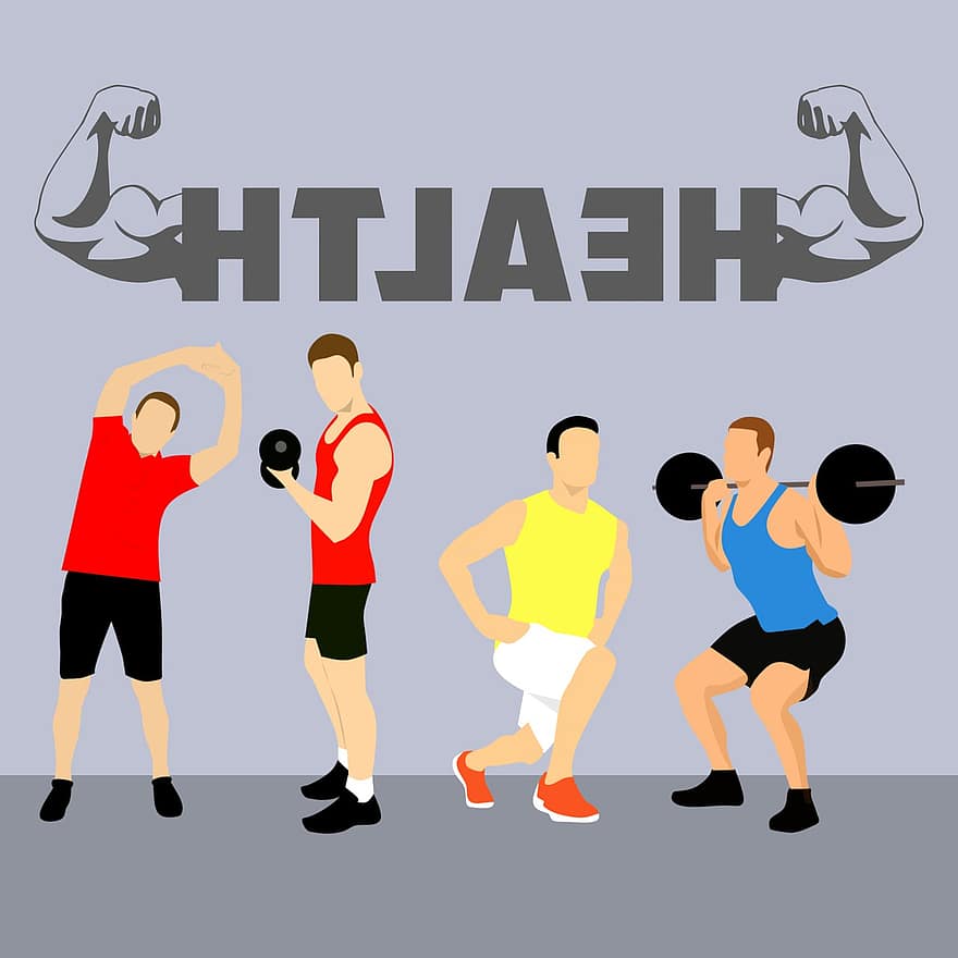 Desain, Gym, olahraga senam, kekuasaan, kekuatan, berat, gerak badan, besar, kesehatan, latihan, pria