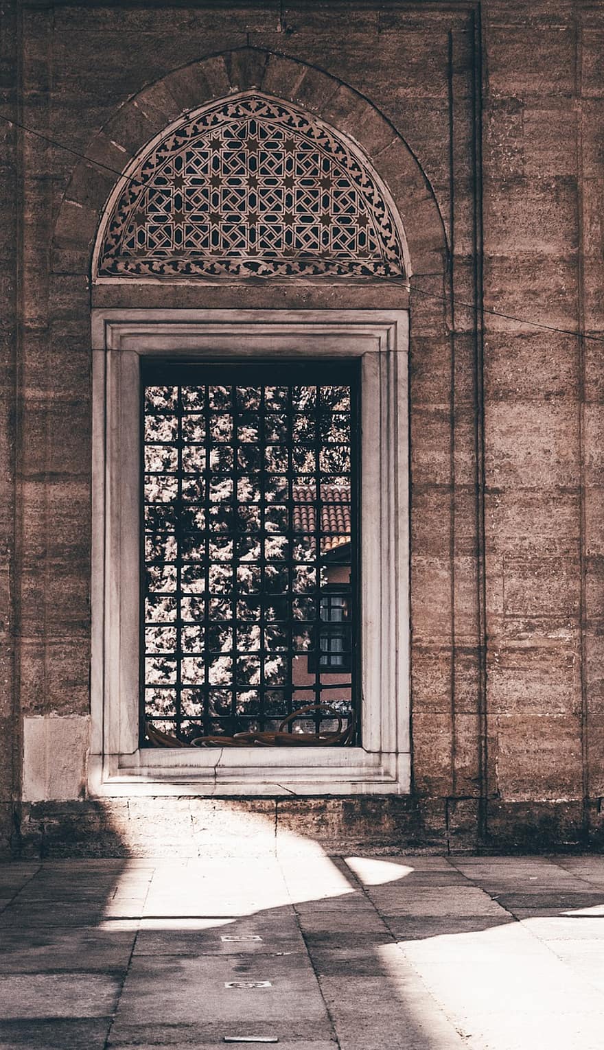 ventana, mezquita, arquitectura, islam, pavo, religión, fecha, viaje, ciudad, histórico