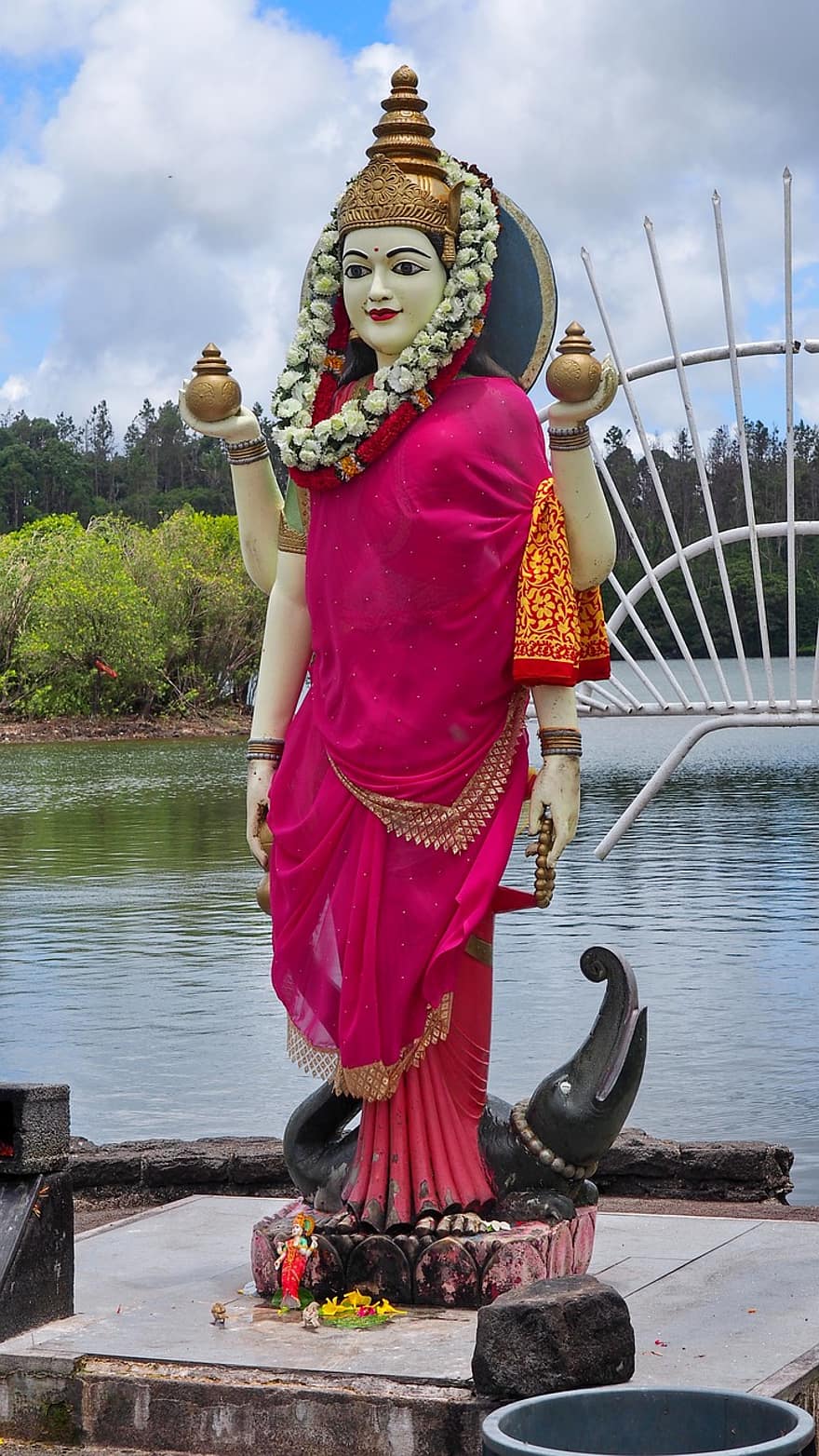 статуя, берег реки, фигура, культура, культуры, индуизм, религия, культура коренных народов, женщины, духовность, индийская культура