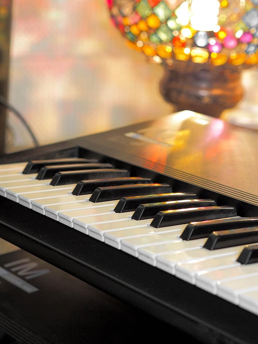 hudba, klávesnice, orgán, nástroj, hudební nástroj, hudební, studio, záznam, klíče