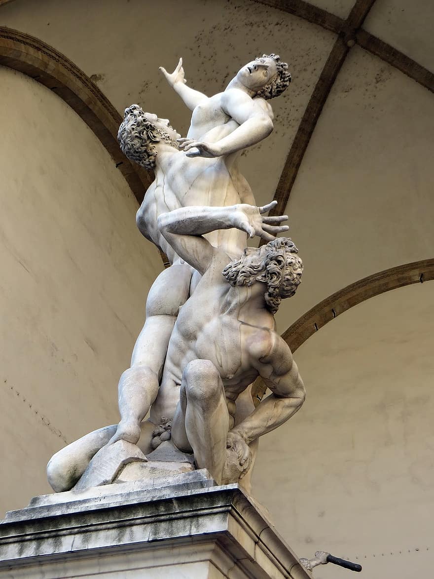 Italien, Firenze, loggia dei lanzi, Sabines, Giambologna, marmor