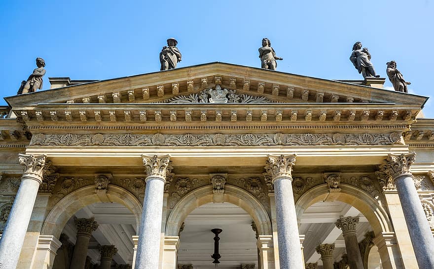 rzeźba, świątynia, kolumnada, Karlovy różnią się, klasyczny, architektura, antyk, cyganeria, Republika Czeska, karlovy-vari