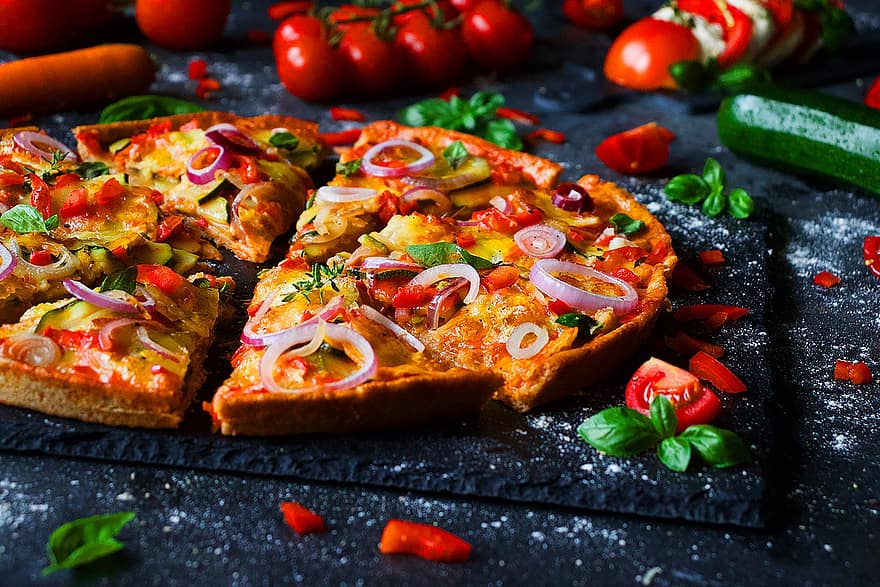 olasz konyha, tál, pizza, élelmiszer