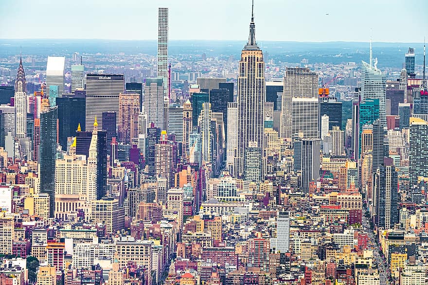 New York City, by, skyskrabere, bygninger, bybilledet, by-, metropol, et verdenshandelscenter, broadway, nyc, Manhattan
