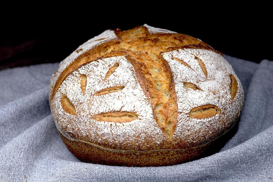 bröd, surdeg, gourmet, traditionell, surdegsbröd, mat, färsk, hemlagad, hälsosam, bakning