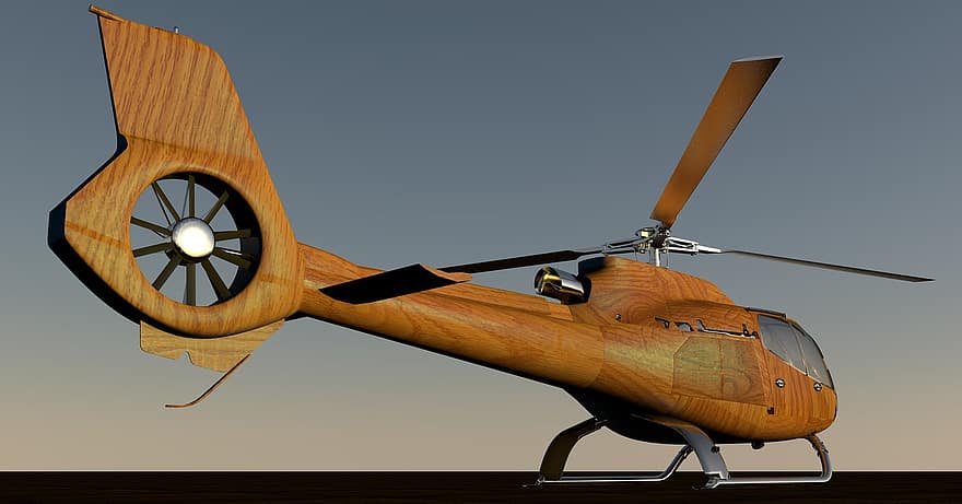 helicóptero, rotor, rotores, aeronave, cockpit, voar, 3d