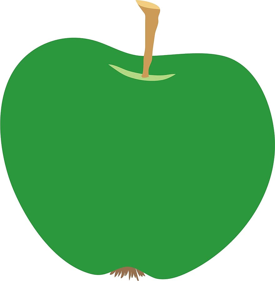 omena, vihreä, piirros, hedelmä, välipala, terve, tuore, mehukas, ruokavalio, tuoreus, ravitsemus
