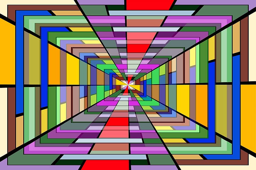 Kunst, forsvinner punkt, vortex, 3d, abstrakt, mønster, farge, bakgrunn, moderne kunst, design, kromatisitetsdiagram