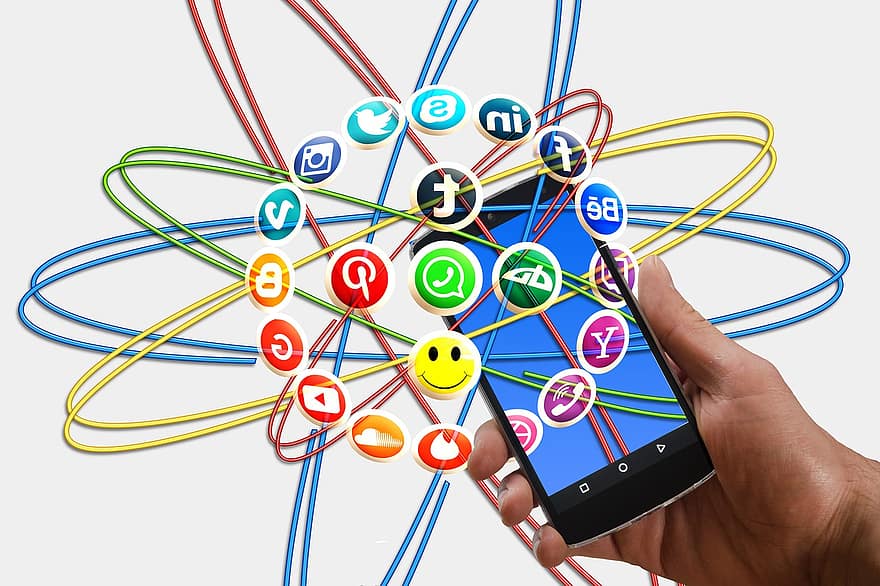 social, des médias sociaux, la communication, téléphone intelligent, app, l'Internet, réseau, réseau social, logo, Facebook, commercialisation