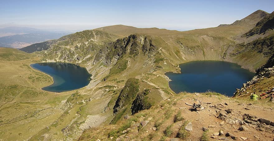 siete lagos de rila, lagos, montañas, Bulgaria, rila, lagos de rila, Lago del ojo, Lago Renal, agua, naturaleza, pintoresco